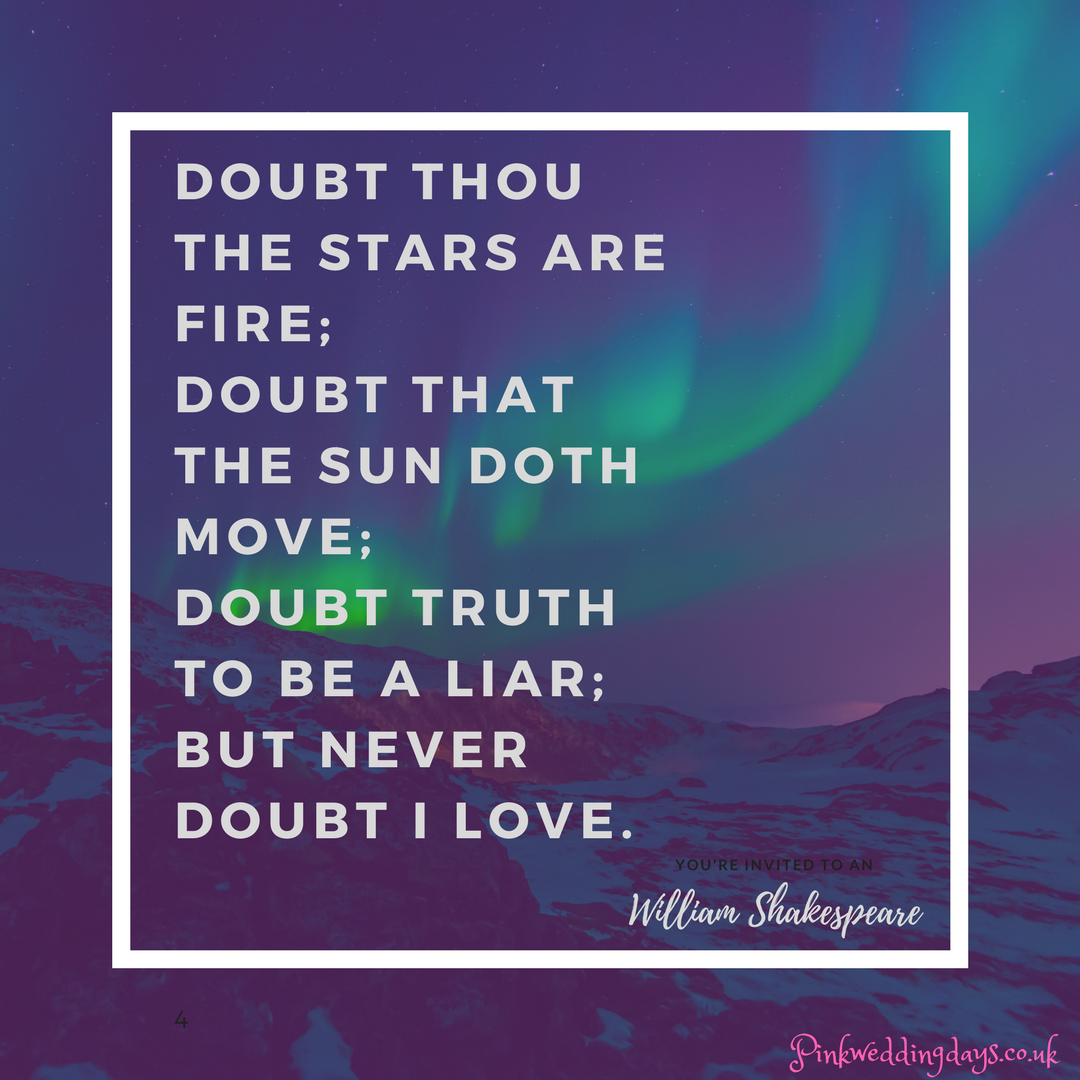 5 Shakespeare Quotes About Love For Your Wedding