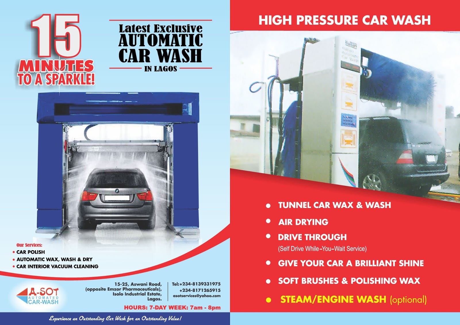 SpidNews, Jobs Africa FIRST AUTOMATED CAR WASH ON LAGOS MAINLAND
