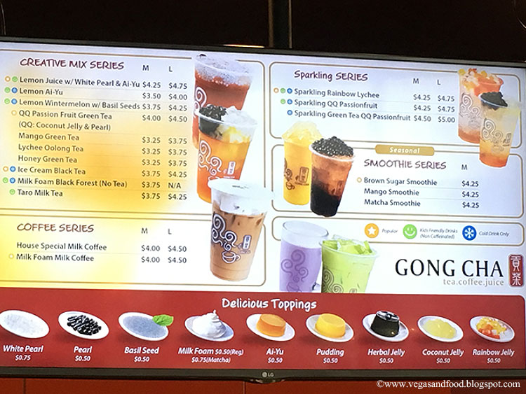 Gong Cha Koreatown Vegas and Food