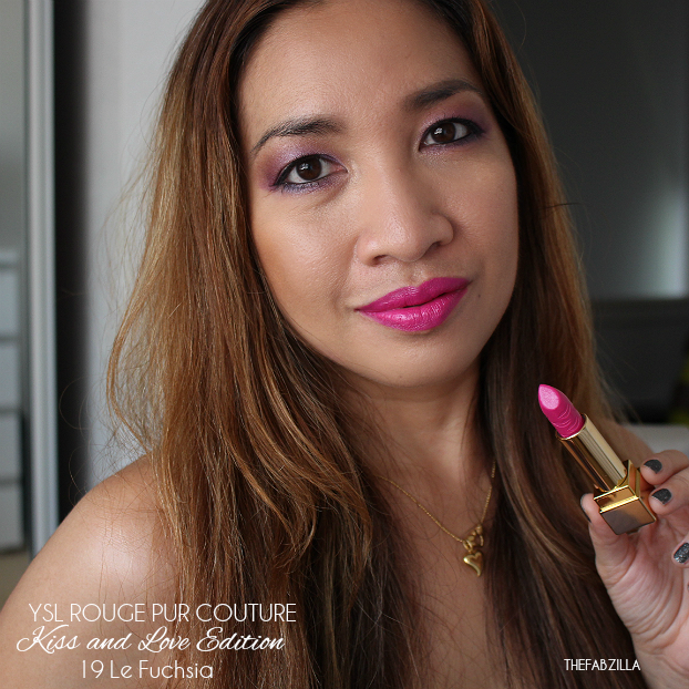 YSL ROUGE PUR COUTURE KISS & LOVE LIMITED EDITION, Le Nu, Le Fuchsia, review, swatch