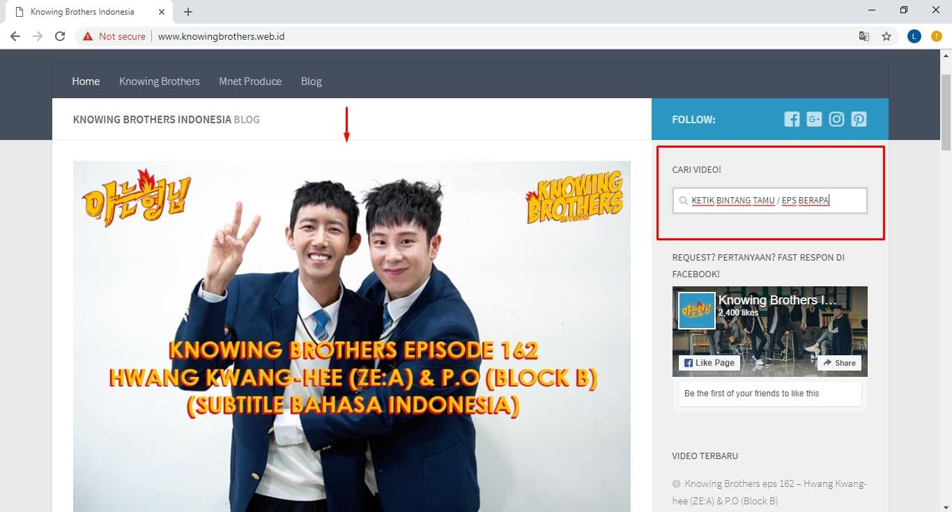 Cara download video Knowing Brothers Indonesia