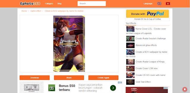 Cara Membuat Wallpaper AOV Dengan Nickname Secara Online Cara Membuat Wallpaper AOV Dengan Nickname Secara Online