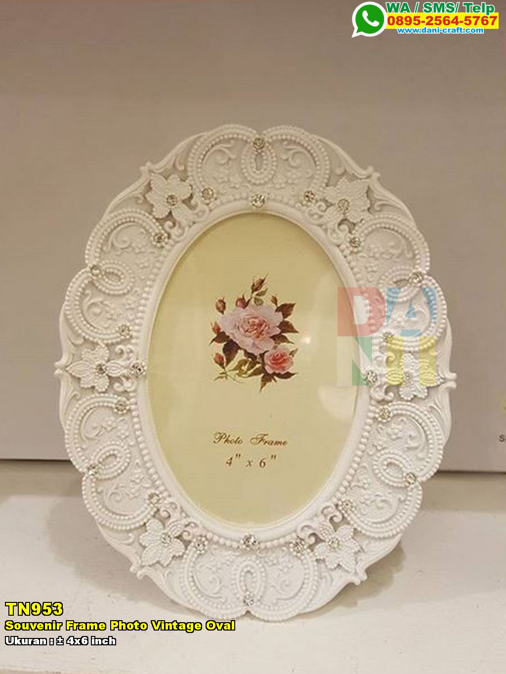 Souvenir Frame Photo Vintage Oval Souvenir Pernikahan