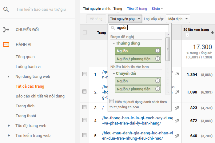 Đọc các chỉ số UTMs trên Google Analytics