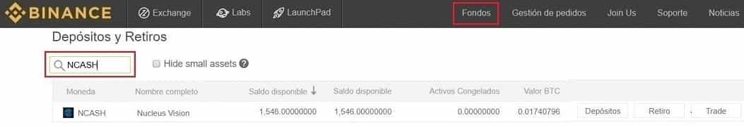 Guardar en Monedero Nucleus Vision (NCASH) Cómo Comprar Nucleus Vision (NCASH)