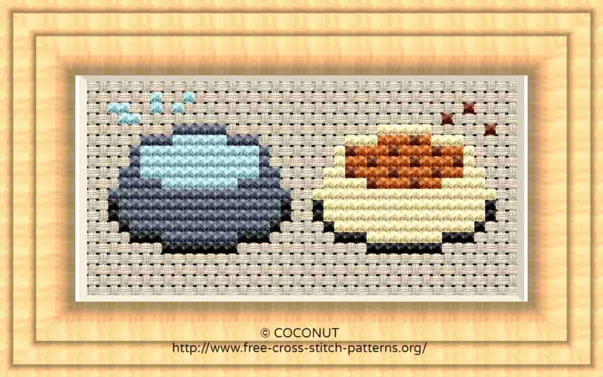 DOG BOWL, FREE AND EASY PRINTABLE CROSS STITCH PATTERN