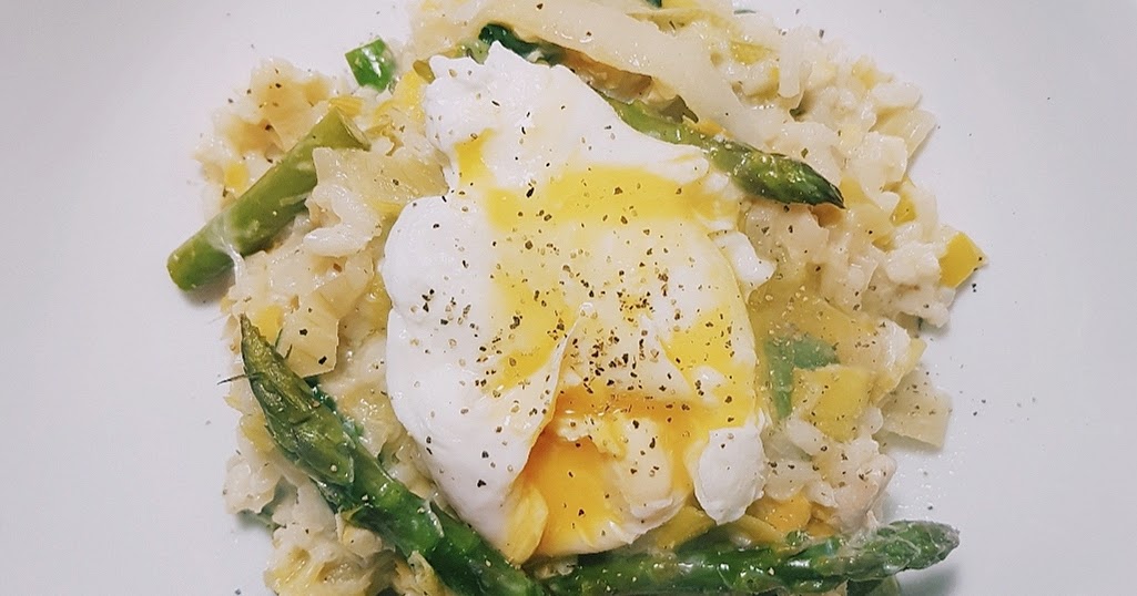 Smoked Haddock Risotto topped with a Poached Egg, Serves 4