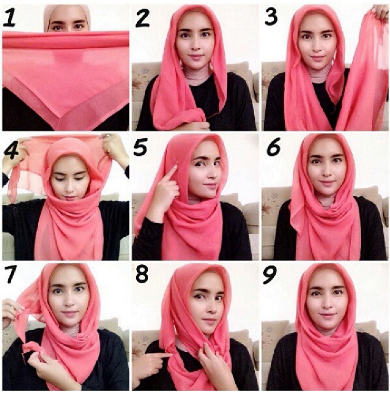 Tutorial Hijab Segi Empat Terbaru 2016 Simpel Dan Modis TUTORIAL Tutorial Hijab Segi Empat Terbaru 2016 Simpel Dan Modis TUTORIAL