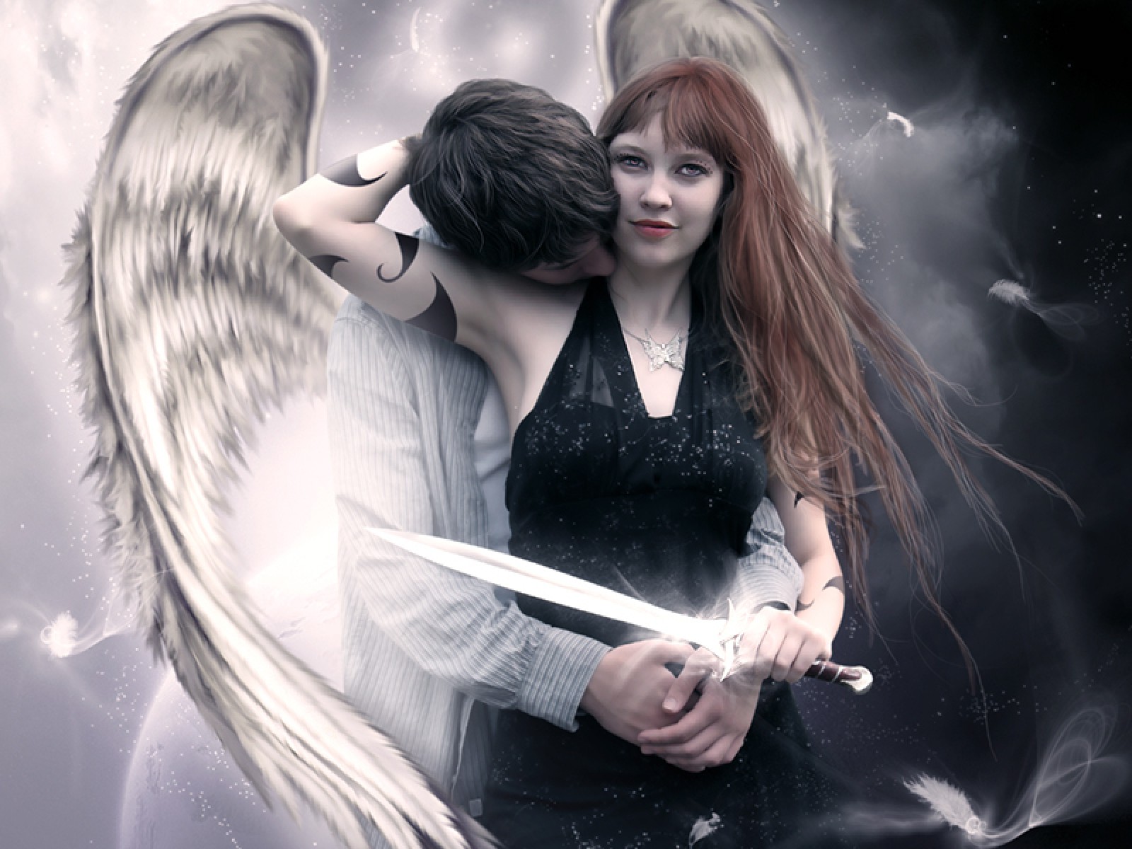 Любовь ангелов 8. Два ангела любви. Ангелы любви мужчина и женщина. Ангелочек и дьяволица картинки. Во мне живут и ангел и дьяволица.