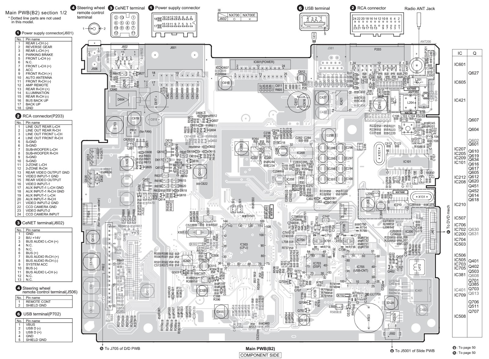 Schematic Diagrams Clarion NX700, Clarion NX700E 2DIN Memory