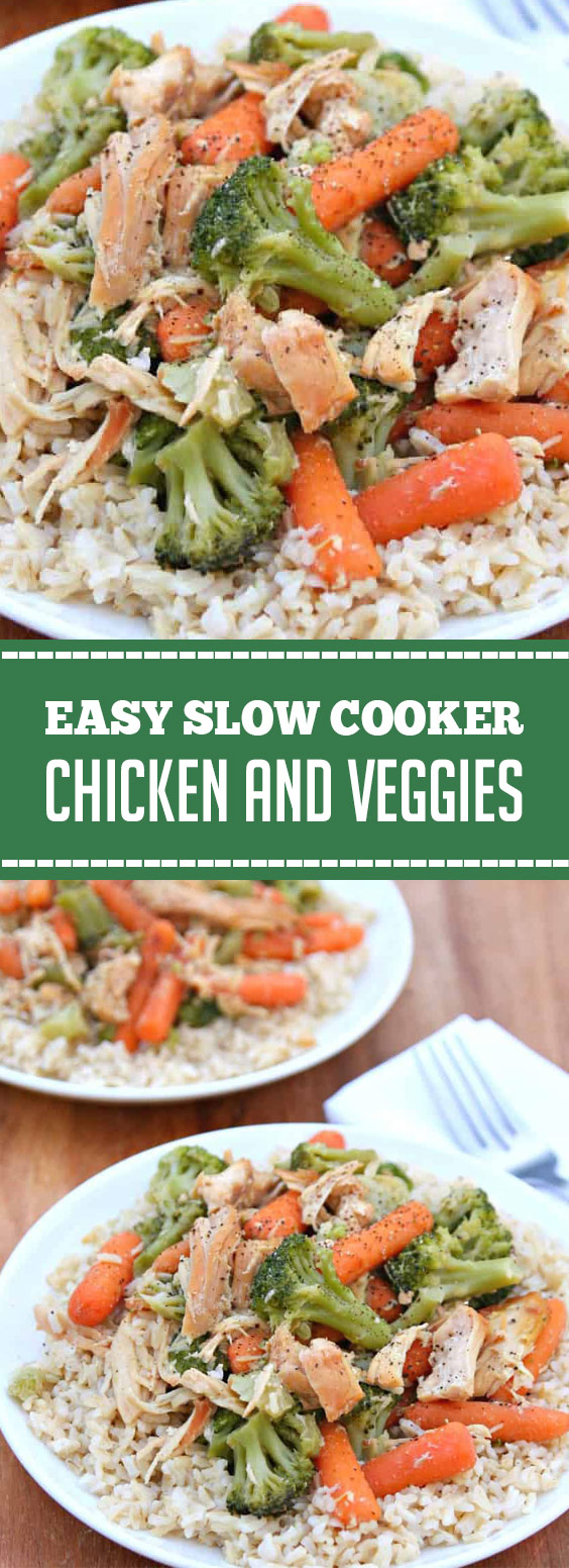 Easy Slow Cooker Chicken and Veggies slowcooker chickenrecipes easy