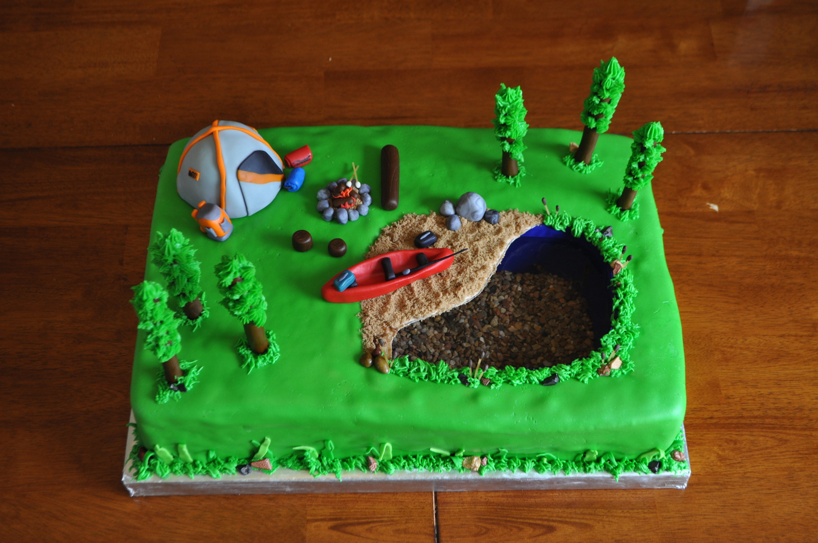 PEACH OF CAKE: Camping Birthday Cake