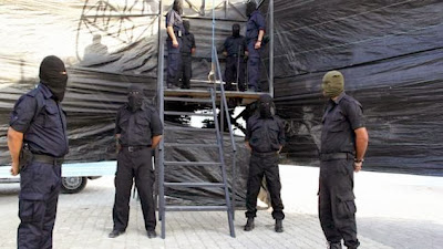 Execution of a convicted murderer in Gaza City on October 2, 2013