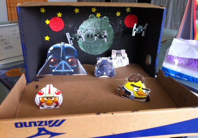 Dragonfly Bento Box: Shoebox Angry Bird Star Wars and a DIY catapult