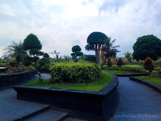 Romantic View In The Garden In The Afternoon Of The Parking Lot At Badung, Bali, Indonesia