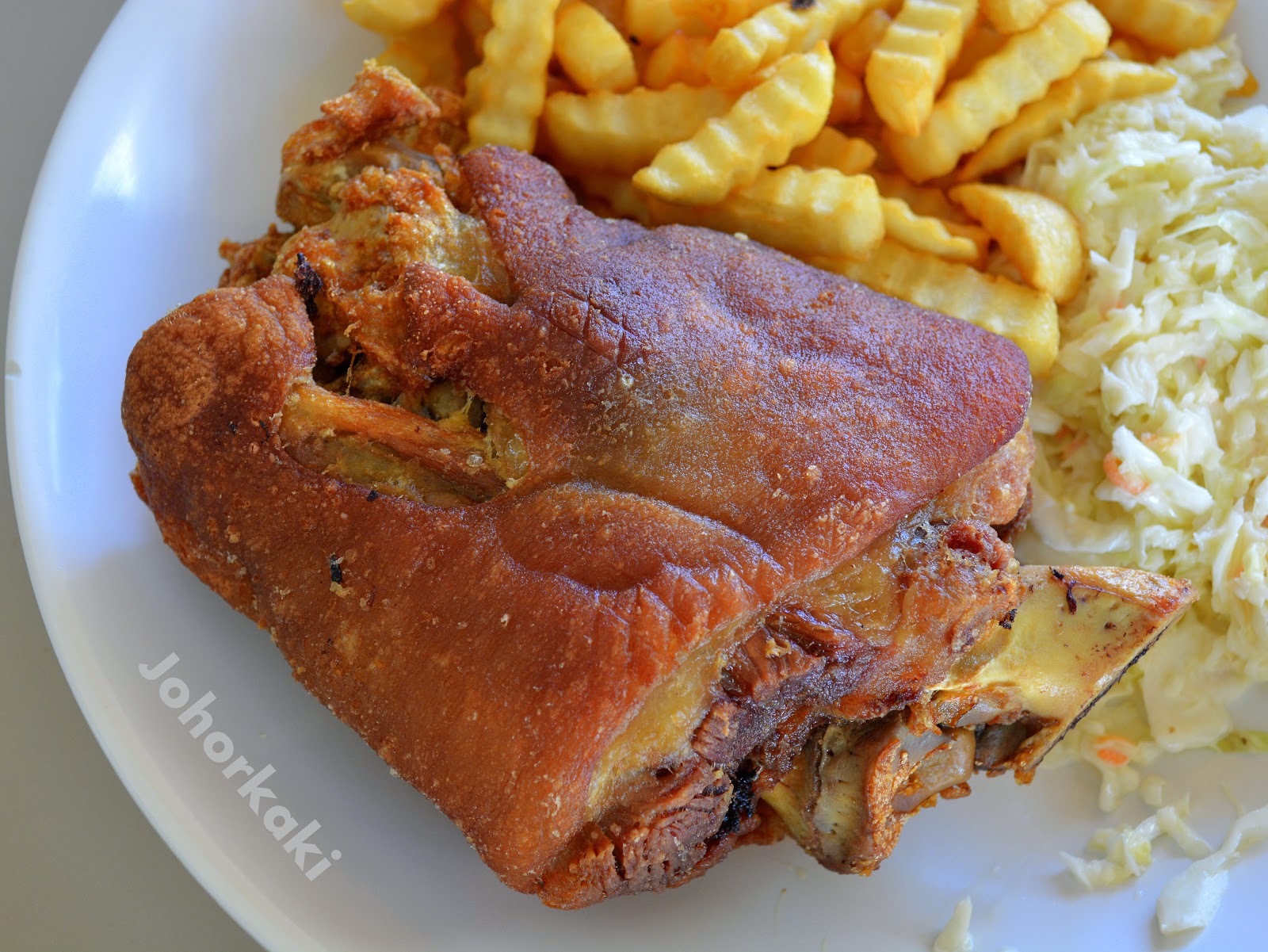 Pork Knuckle at Western Food 85 Stall in Singapore Tony Johor Kaki