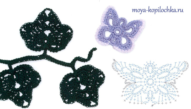  Patrones de Flores, Hojas y Mariposas Crochet