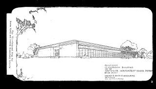 Proposed classroom-one lunchroom wing for Buena Vista Elementary School.
