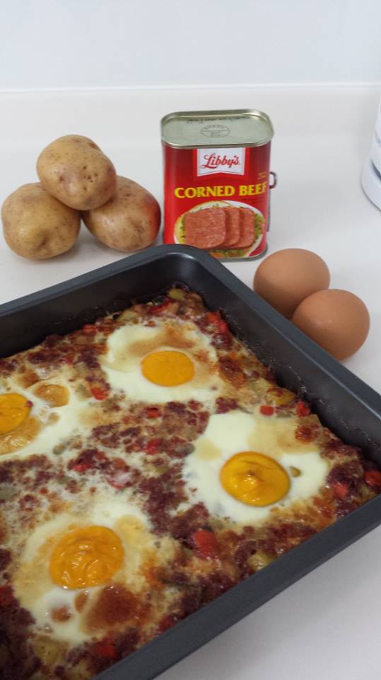 Culinary Corn beef & Egg Bake by Sharron Wee