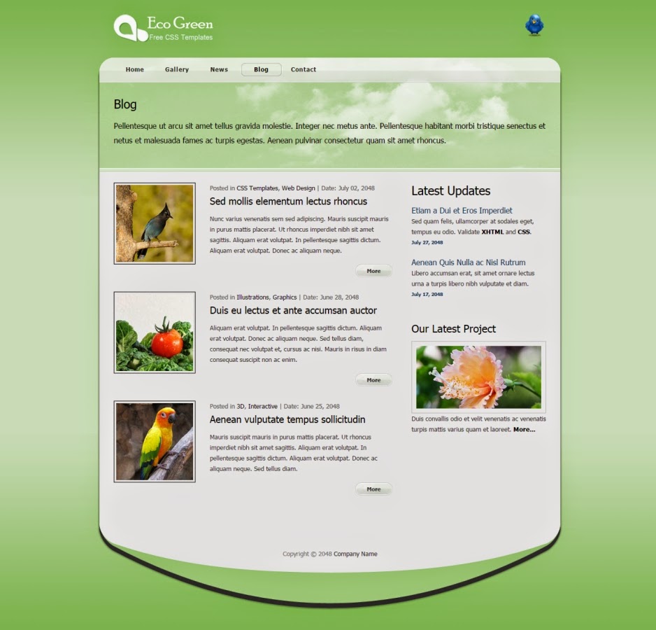 Green color website templates Green color website templates