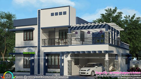 2675 sq-ft modern mix house plan 2675 sq-ft modern mix house plan