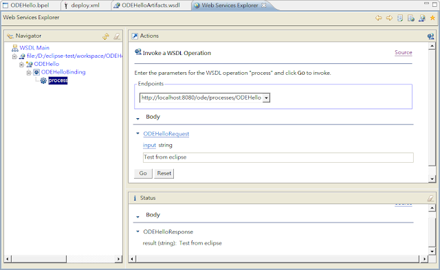 a cai 雜記: Create BPEL process with Eclipse BPEL designer and Apache ODE