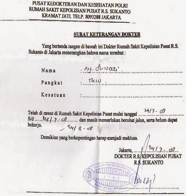 Contoh Surat Dokter Kosong Jakarta Contoh Surat