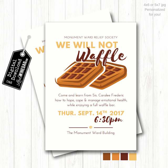 4 Steps To An Lds Waffle Bar Party Invite Idea Included Linda