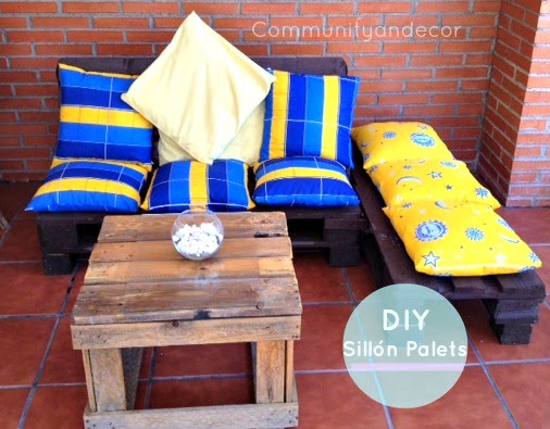 Como crear y transformar dos palets en un sillon para el jardin o exteriores