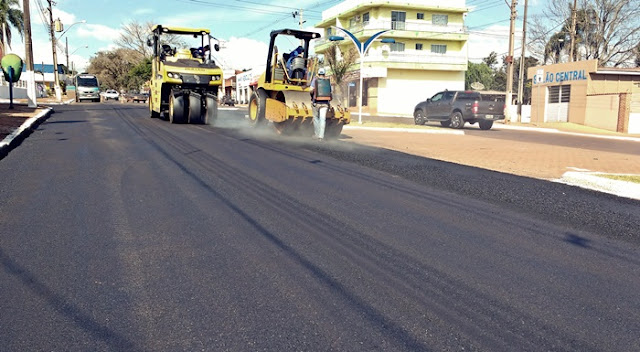 Roncador: Prefeitura conclui mais uma etapa de recapeamento asfáltico