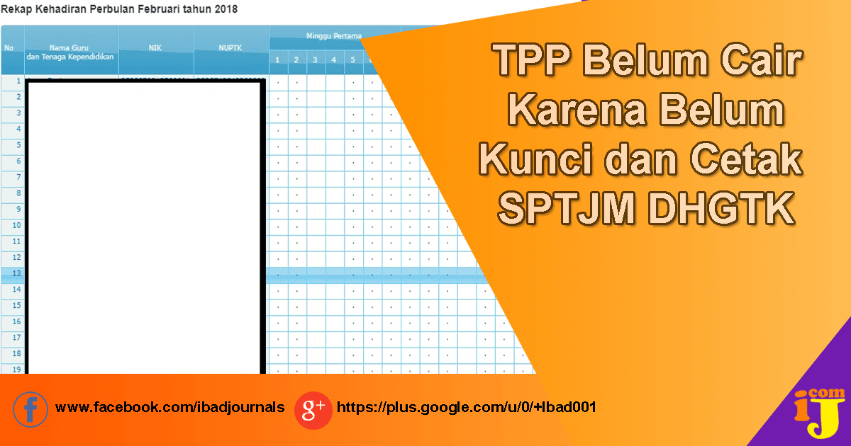 TPP Belum Cair Karena Belum Kunci dan Cetak SPTJM DHGTK