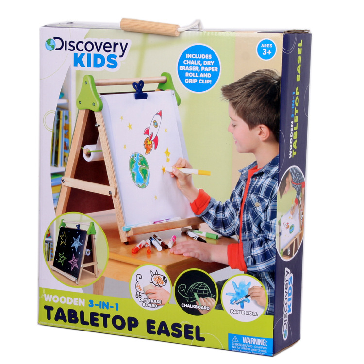Discovery Kids Wooden 3 in 1 Tabletop Easel Amazing Toys