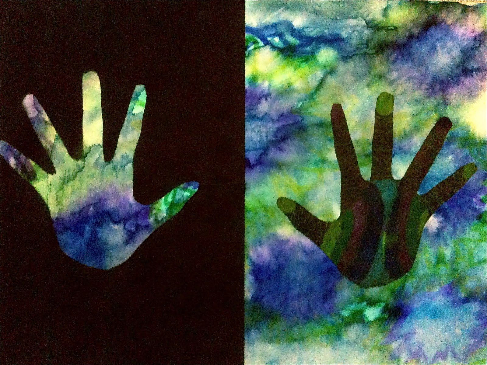 Creating Art: Positive/Negative Hands