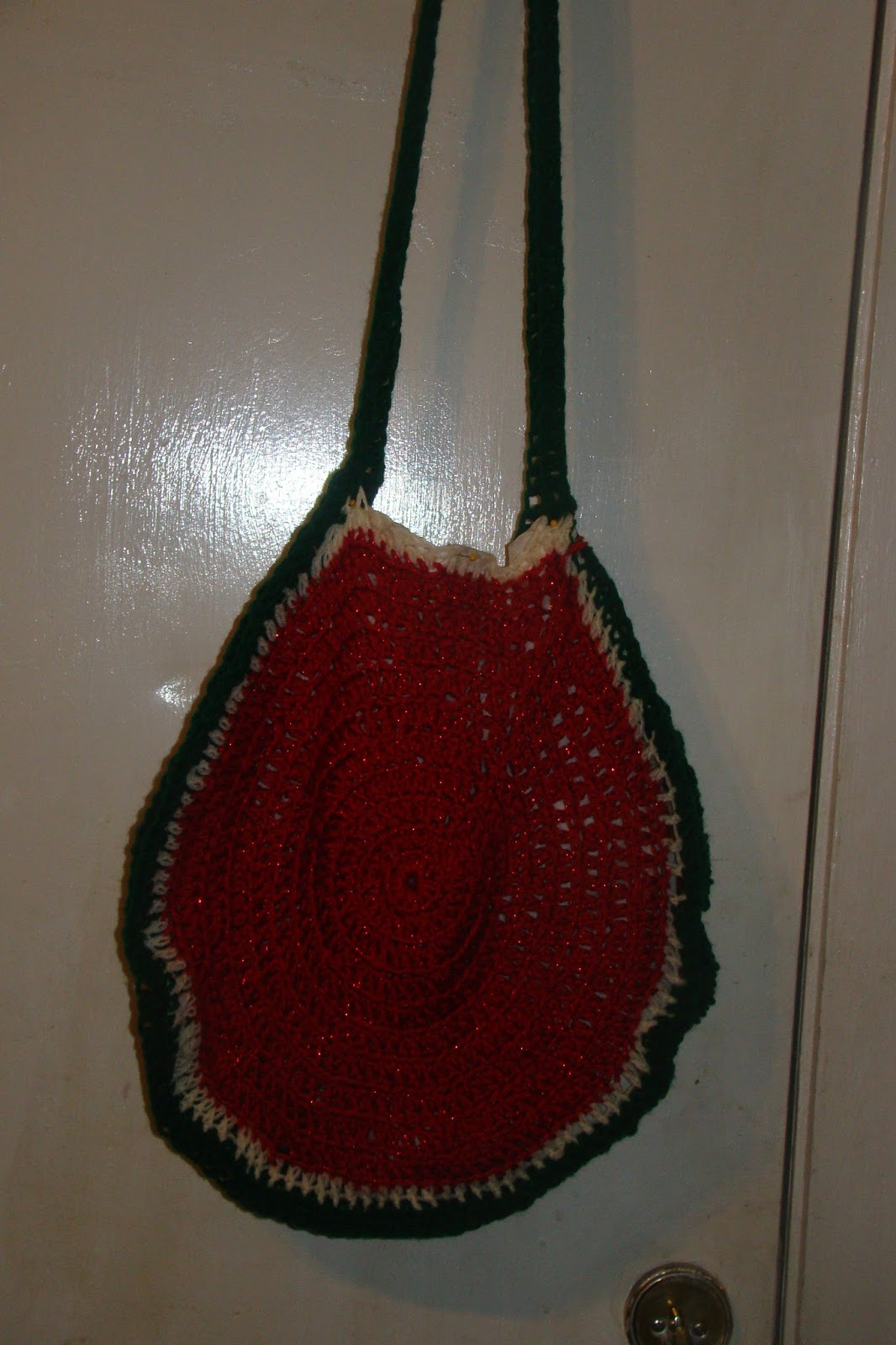 Martha's Sunsphere Crocheted watermelon purse