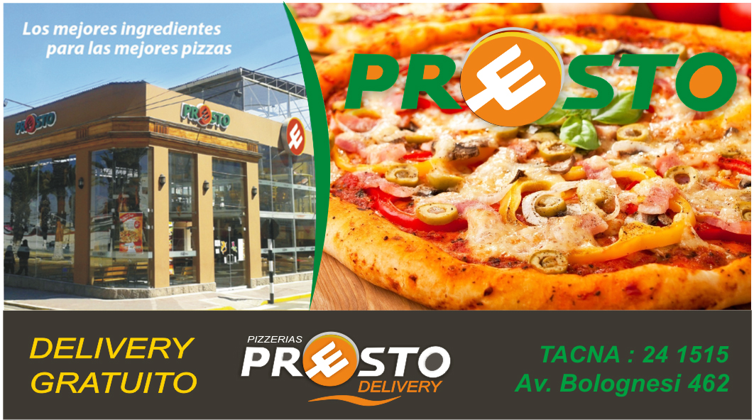 servicios que ofrece Tacna Perú PIZZERIA PRESTO DE TACNA