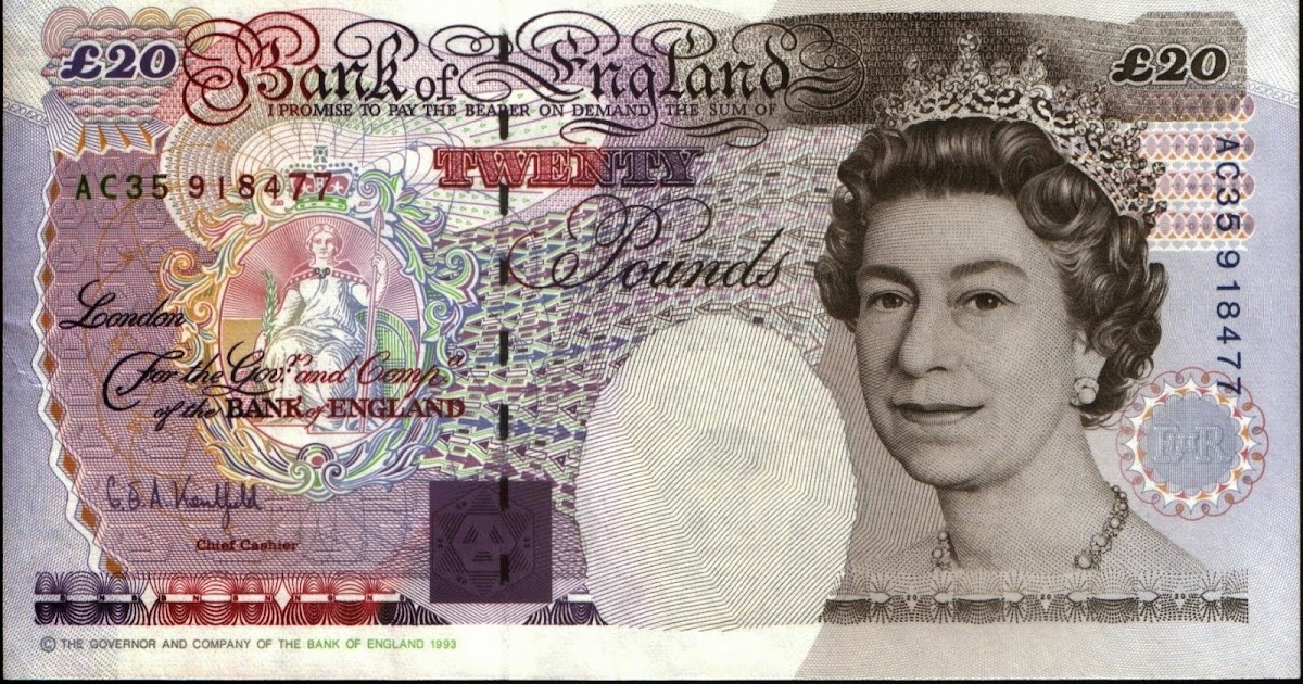 England 20 Pound Sterling note 1993 Michael Faraday|World Banknotes