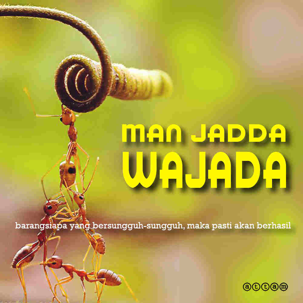 Featured image of post Tulisan Man Jadda Wajada Artinya Mengetahui arti man jadda wajada barulah langkah awal
