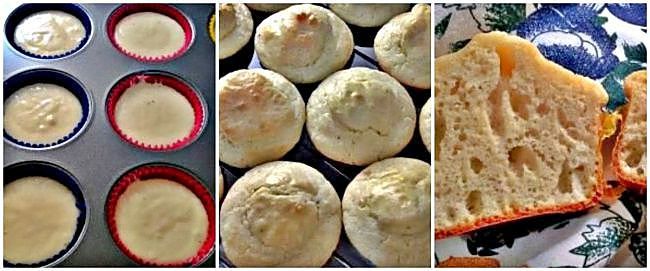 Preparación de los muffins de queso parmesano