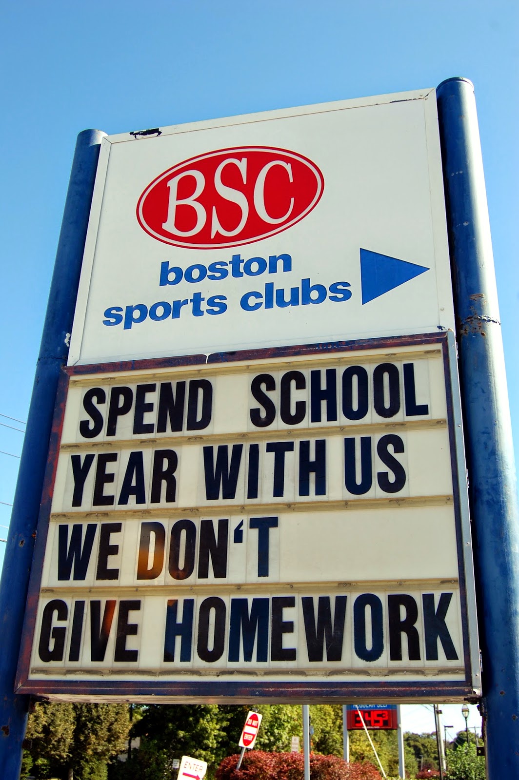 Boston Sports Club Franklin sign