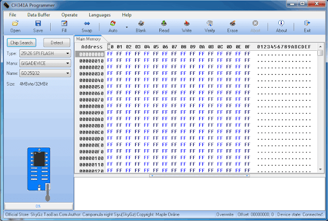 ch341a Cara flash receiver dengan CH341A