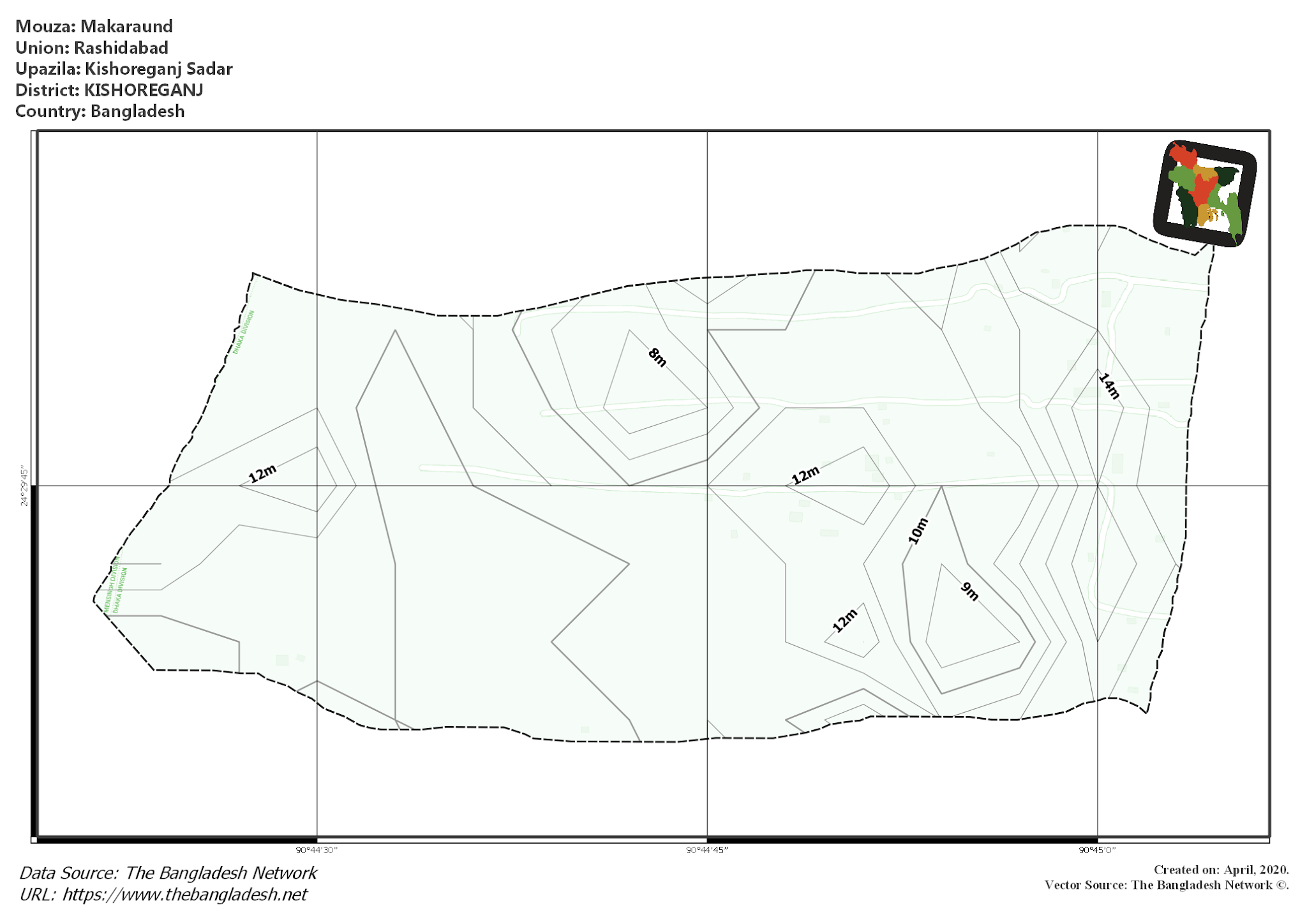 Map of Makaraund Mouza of Kishoreganj Sadar Upazila, KISHOREGANJ Map of Makaraund Mouza of Kishoreganj Sadar Upazila, KISHOREGANJ, Bangladesh.