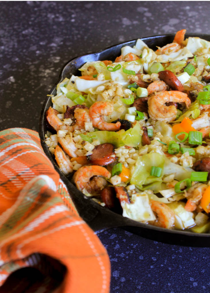 Cajun Cabbage Shrimp Jambalaya {Listen To Your Body Friendly}