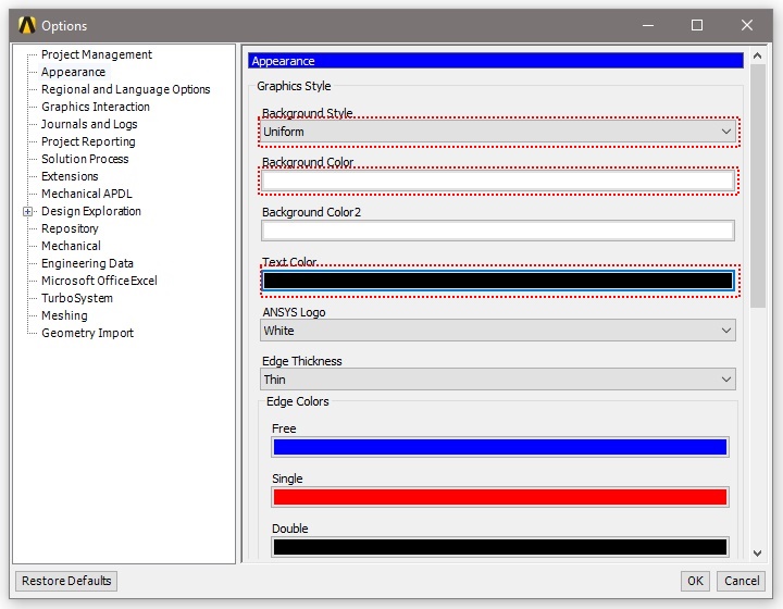 FEA Pros How to change the background in ANSYS Workbench