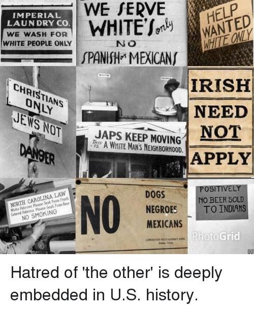 Pictures of signs from American History:  