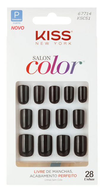 kit de Salon Color da KISS New York unha postica colorida preta