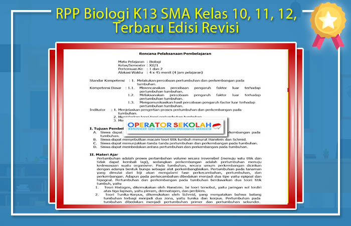RPP Biologi K13 SMA Kelas 10, 11, 12, Terbaru Edisi Revisi RPP Biologi K13 SMA Kelas 10, 11, 12, Terbaru Edisi Revisi