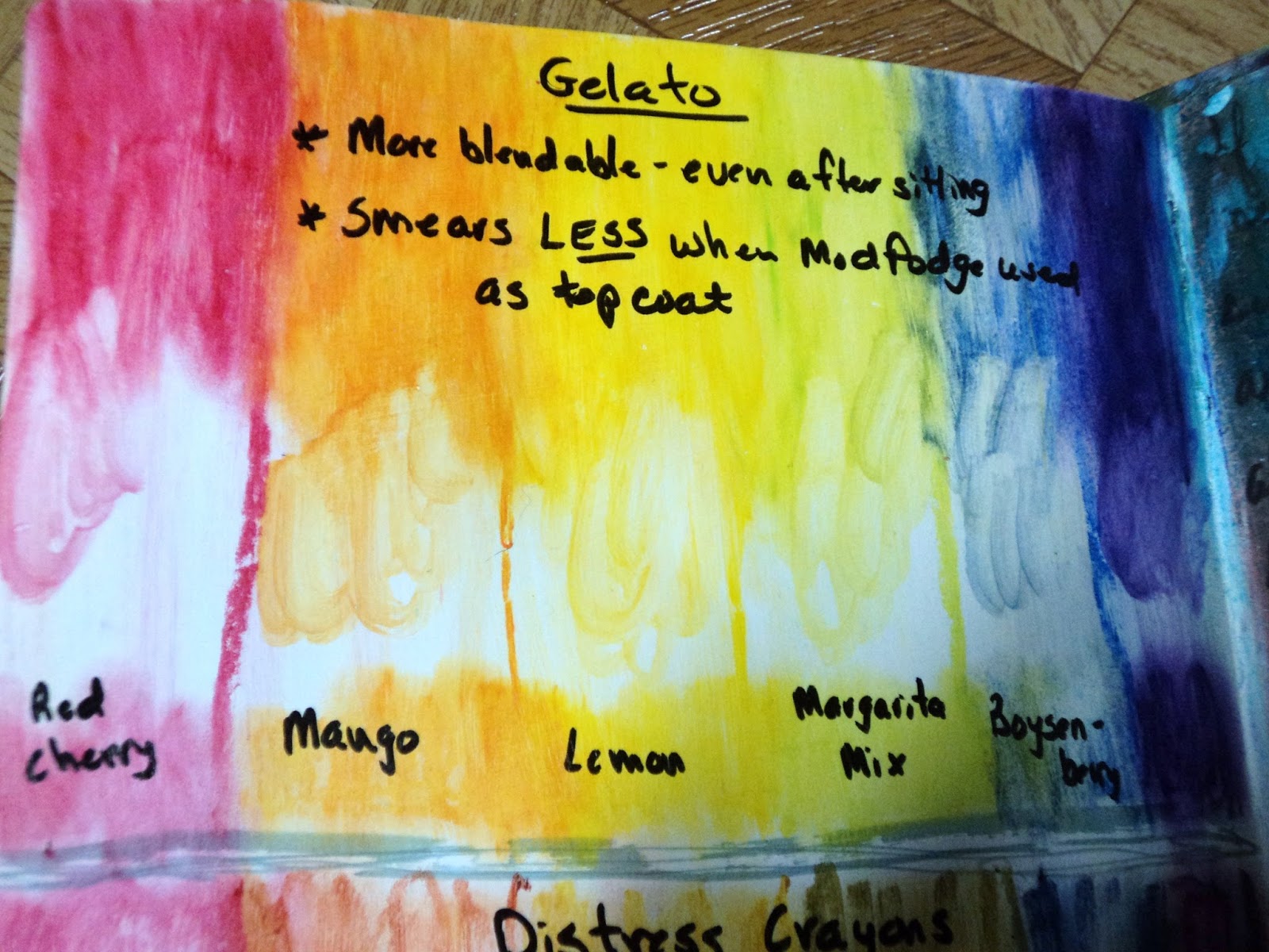 Distress Crayons VS Gelatos