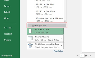 Cara Mengatur Print di MS Excel Cara Mengatur Print di MS Excel