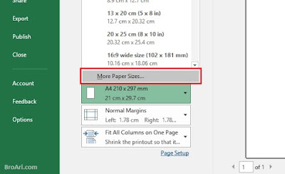 Cara Mengatur Print di MS Excel