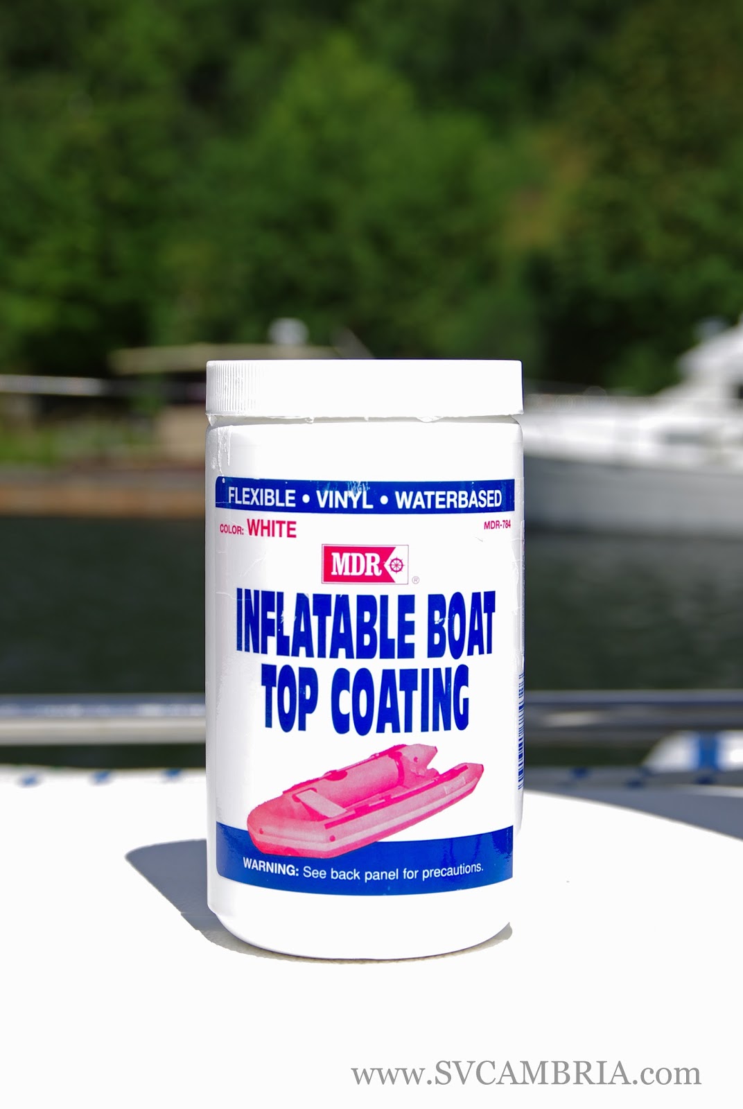 S.V. CAMBRIA Painting It Up With MDR Inflatable Boat Top Coating